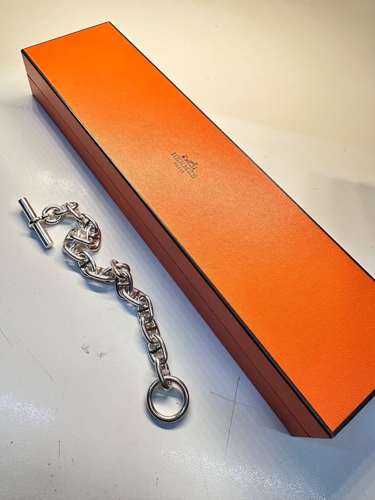 エルメス シェーヌダンクルMM ブレスレット 希少な17コマ HERMES