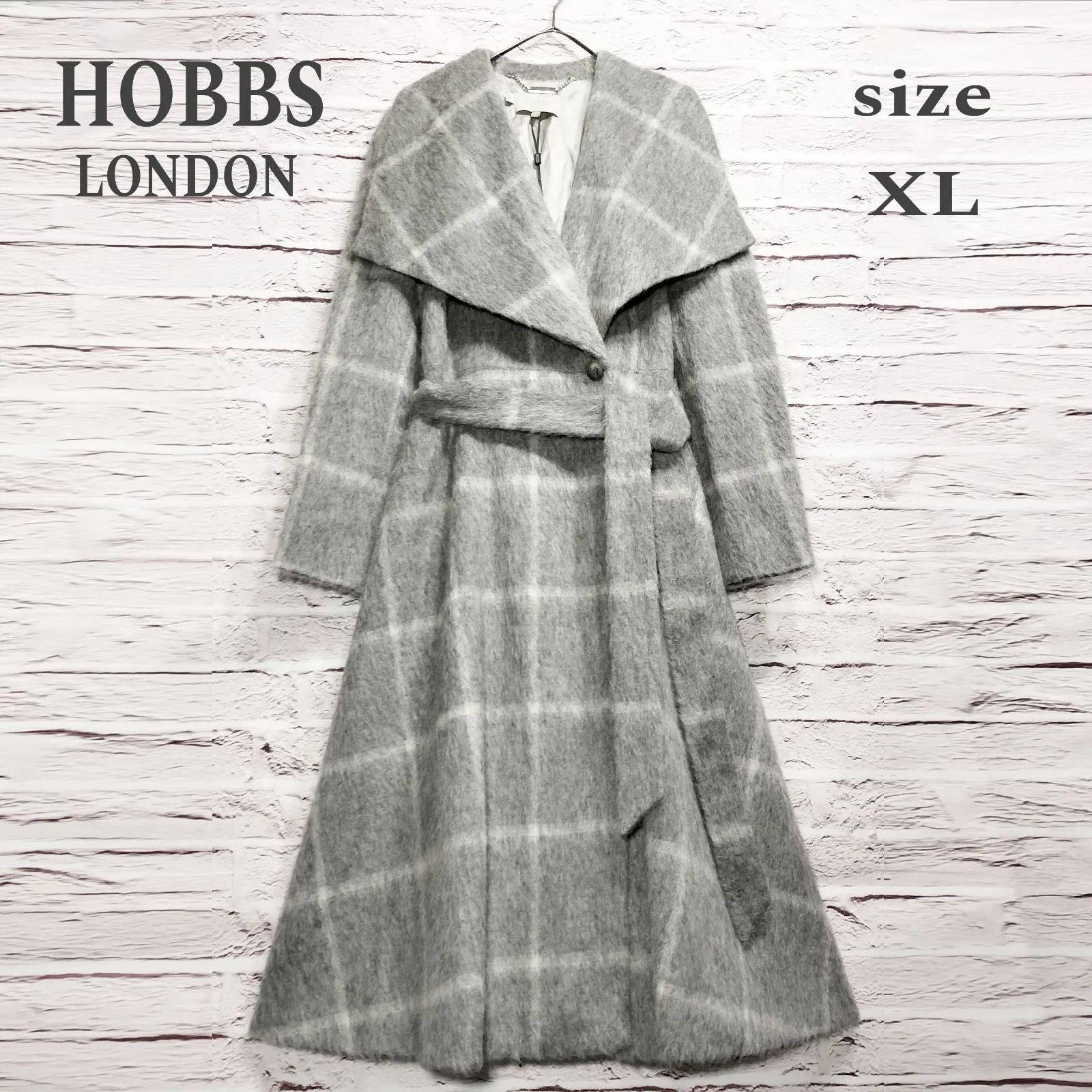 高級モヘア アルパカ混】HOBBS LONDON 超ロング トレンチコート - メルカリ