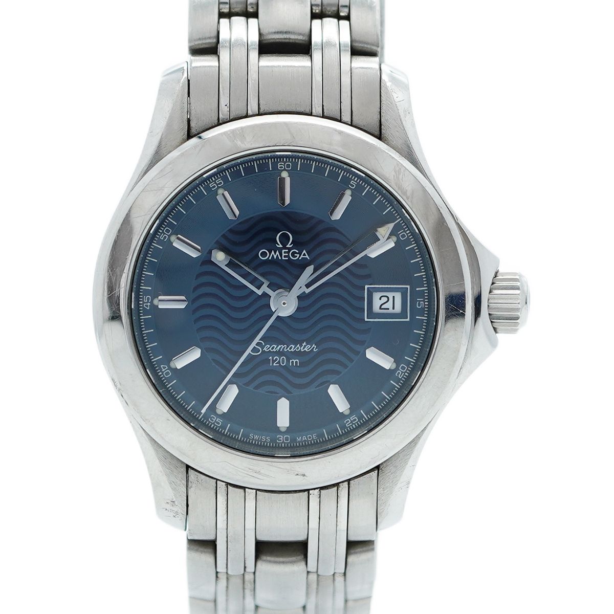 5wwm0067 オメガ シーマスター 2581.81 ネイビー文字盤 腕時計 レディース