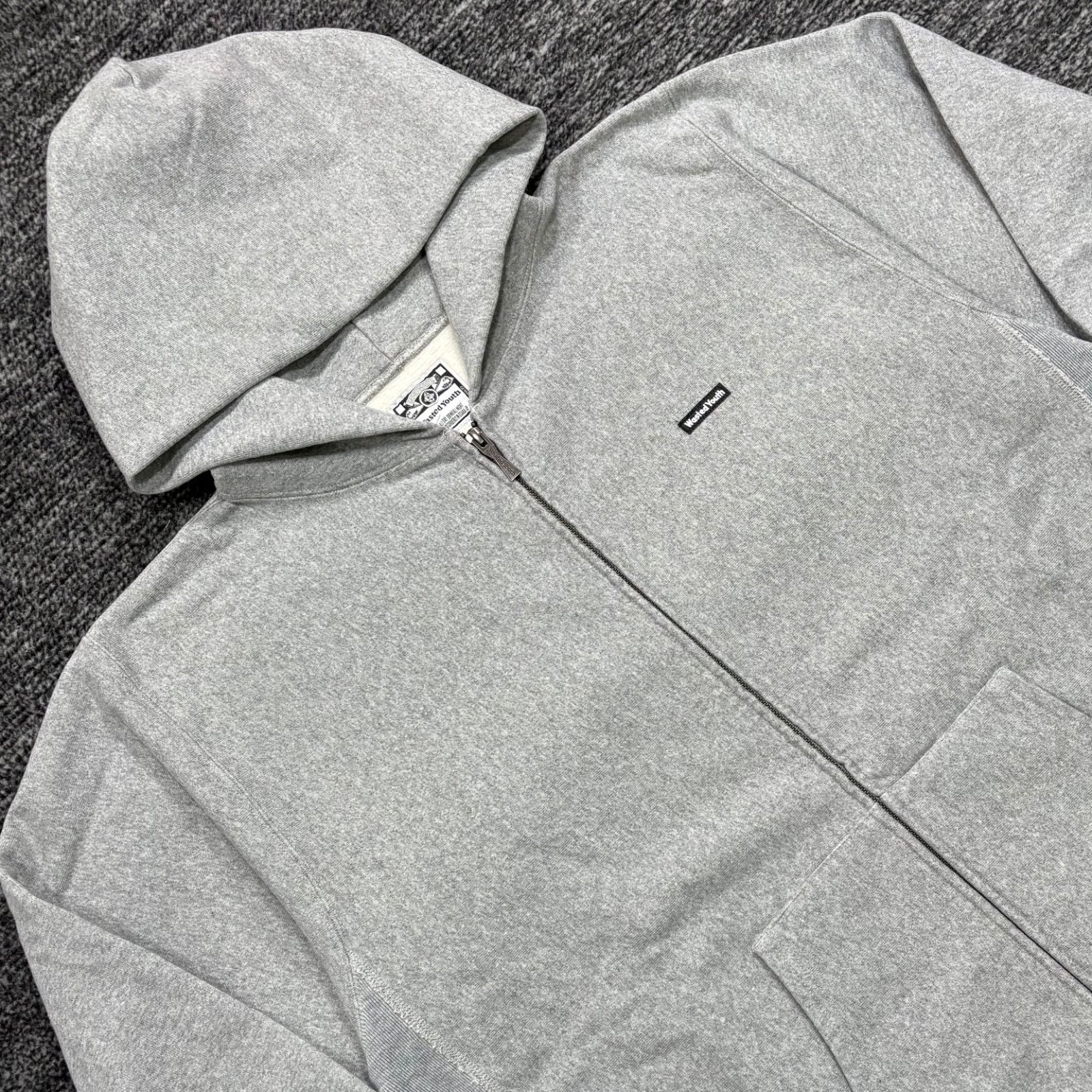 未使用品 Wasted Youth Heavy Weight Zip Hoodie Grey 2XL ウエス