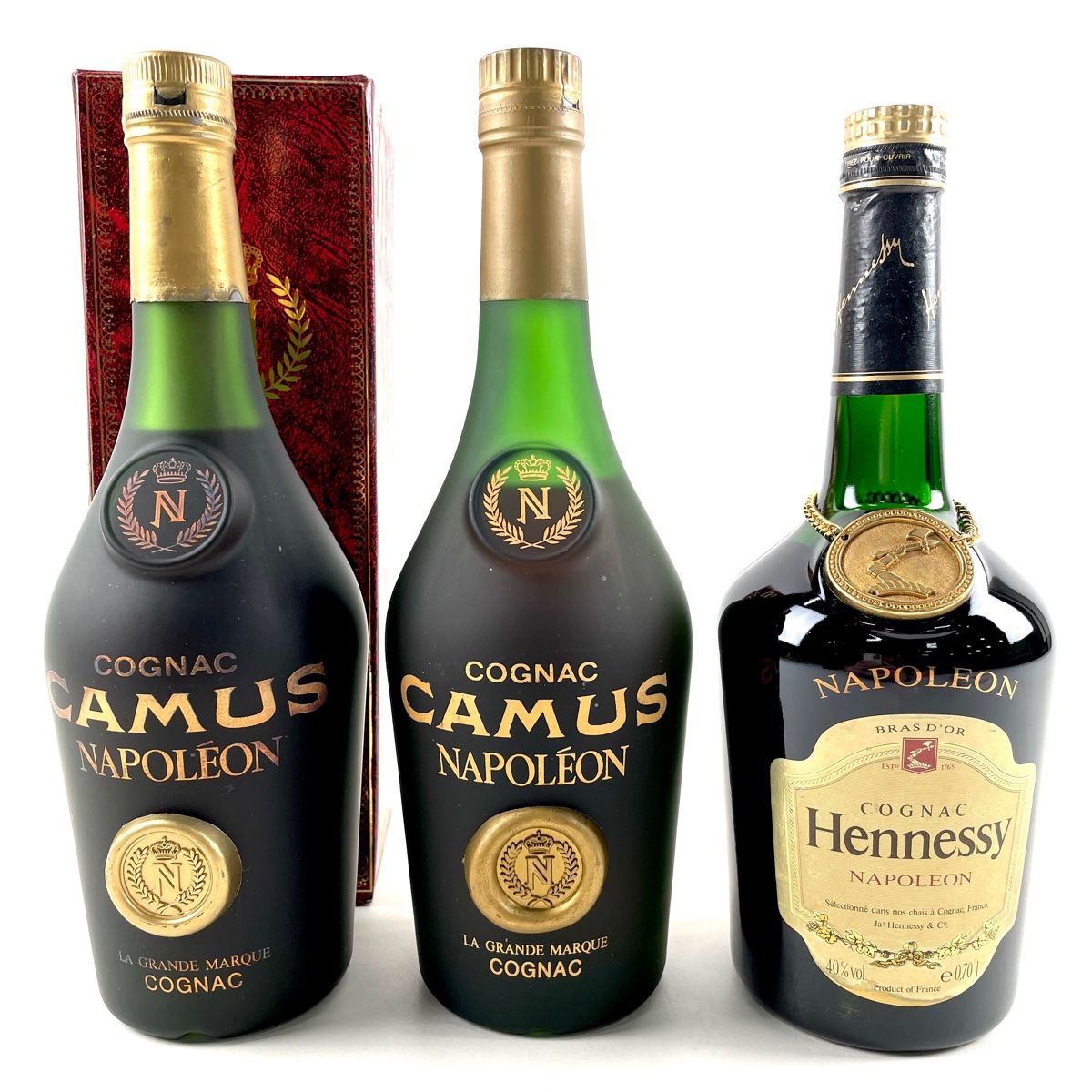 3本 カミュ ヘネシー コニャック 700ml ブランデー セット 【古酒 