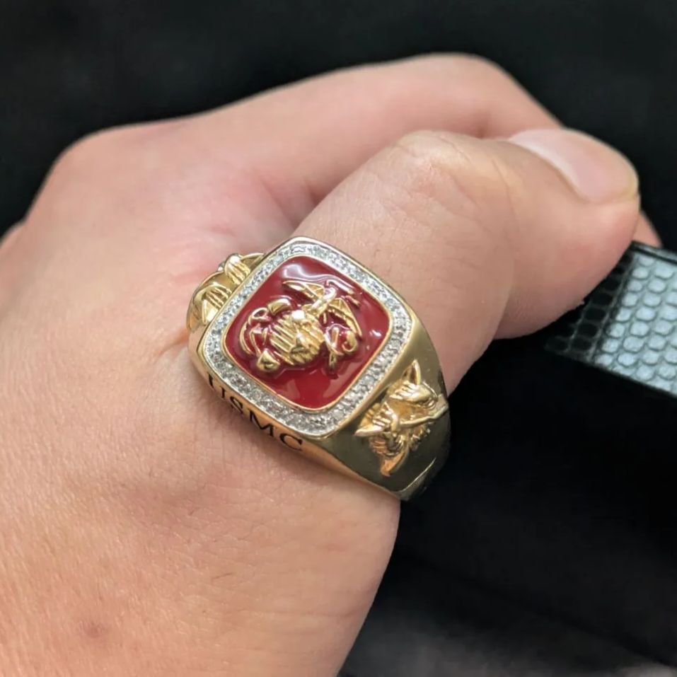 ダンベリーミント アメリカ海兵隊 US Marines ミリタリーリング 14K ダンベリーミント アメリカ海兵隊 US Marines ミリタリーリング