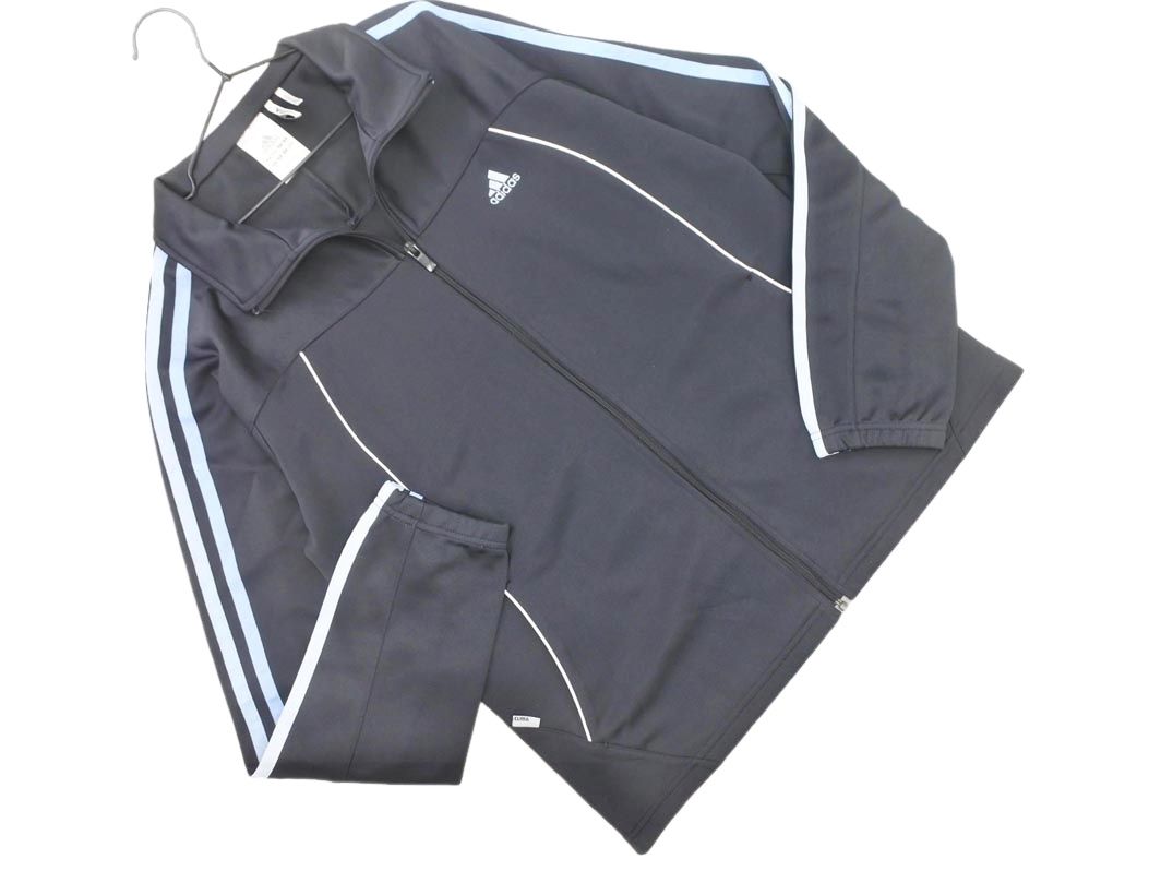 adidas アディダス トラック ジャケット sizeL/グレーx水色