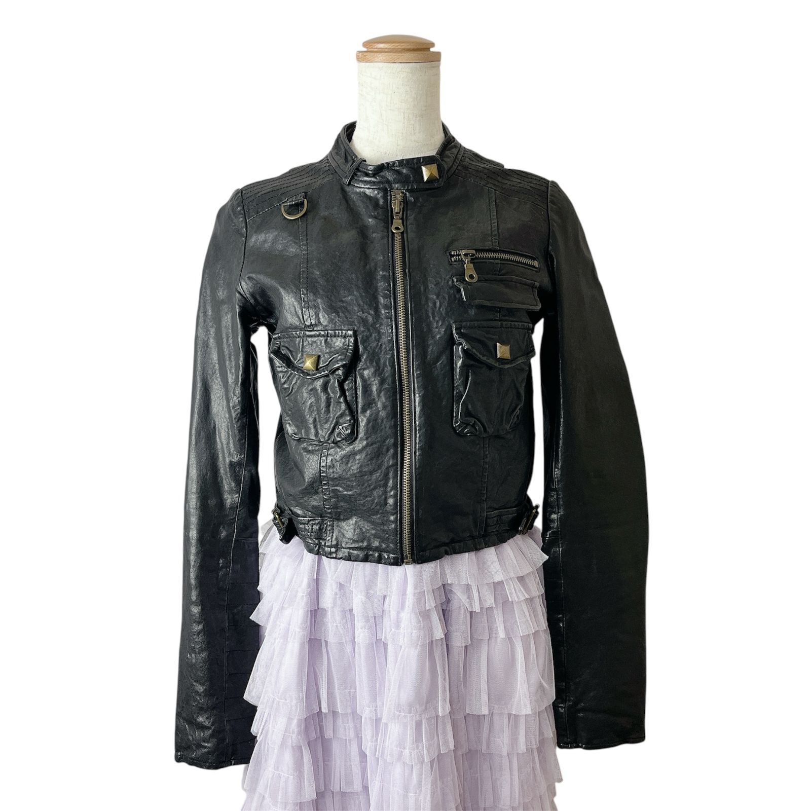 archive アンティークレザー シングルライダース グランジ