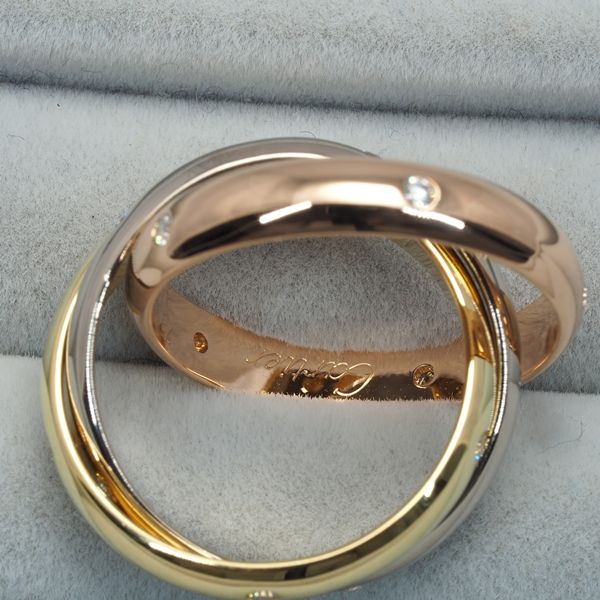 トリニティリング スリーカラー カルティエ トリニティリング ダイヤ ダイヤモンド スリーカラー