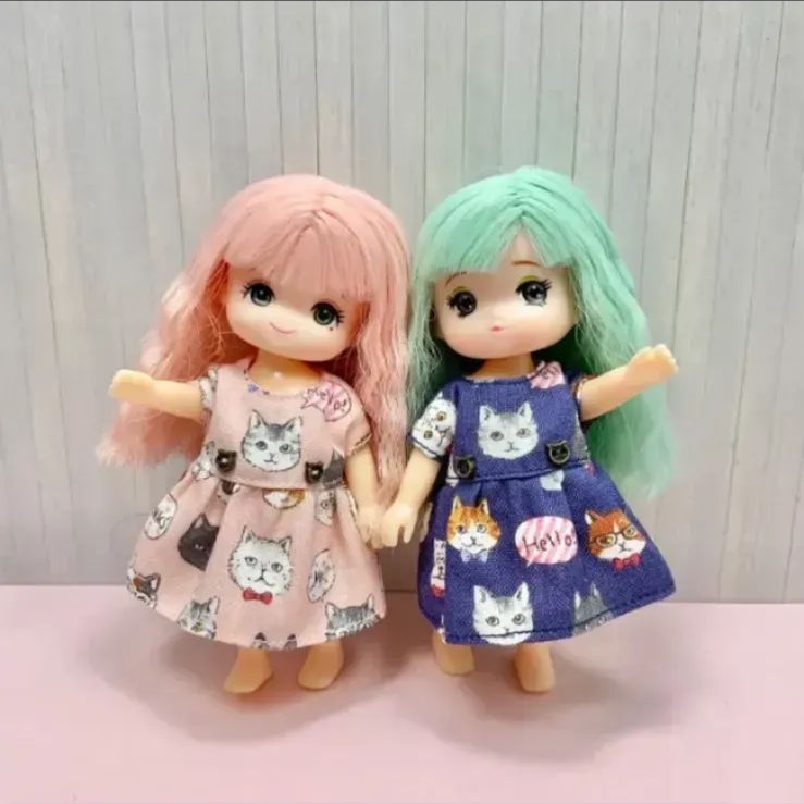 doll服'24 no40 ミキマキちゃん服ワンピースニット手編みアウト