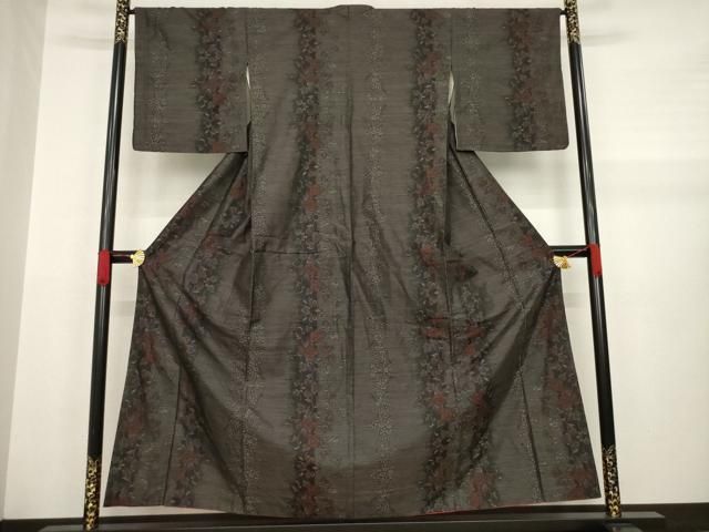 平和屋着物 本場大島紬 花蔦草間道 正絹 AABA7983ck