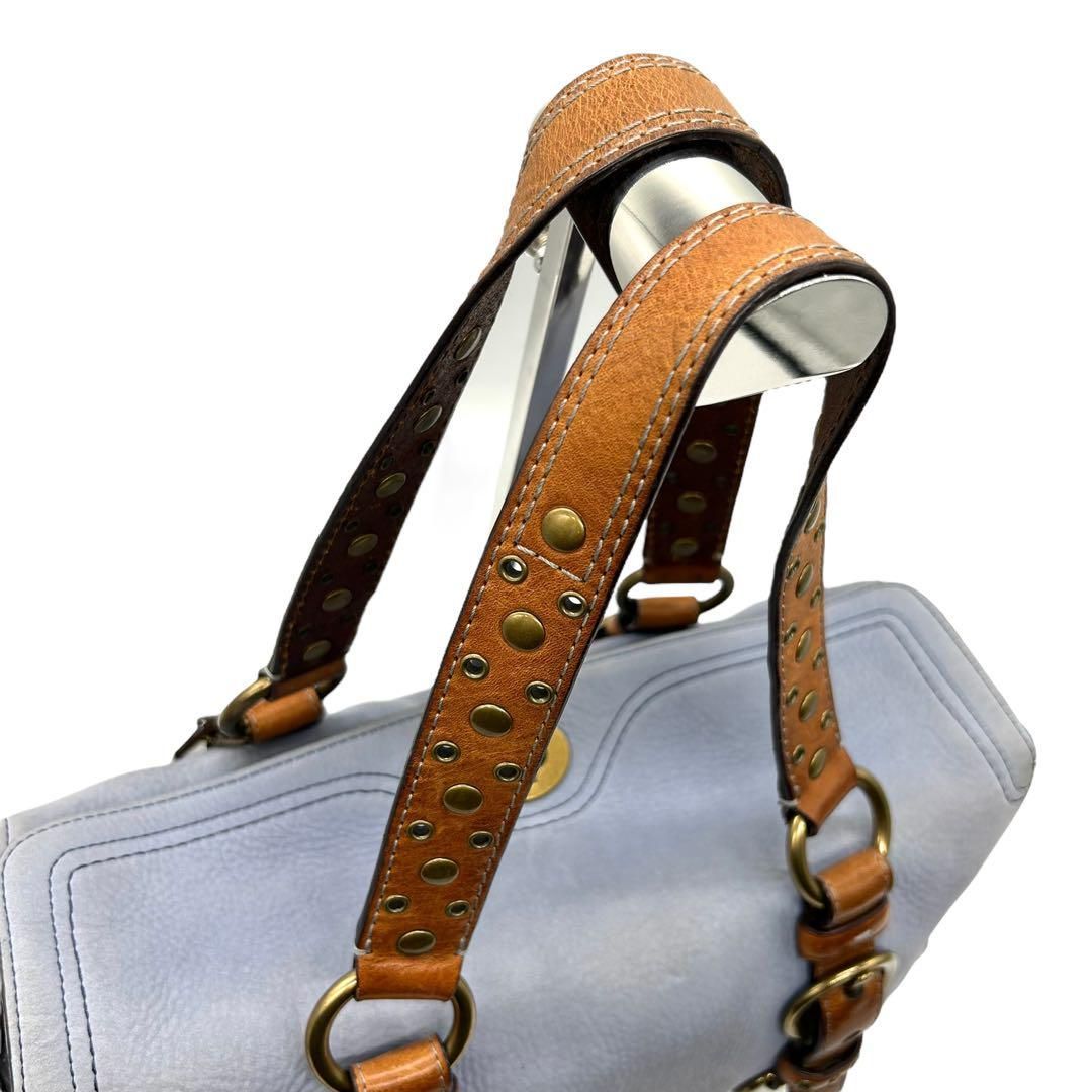 良品 635 vintage COACH トートバッグ ターンロック ヌバック
