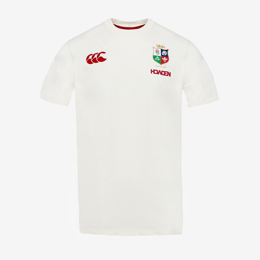 送料無料 匿名配送 Sサイズのみ カンタベリー ラグビー ブリティッシュ＆アイリッシュ ライオンズ 2025 コットン Tシャツ 白 ホワイト 公式モデル 日本未発売