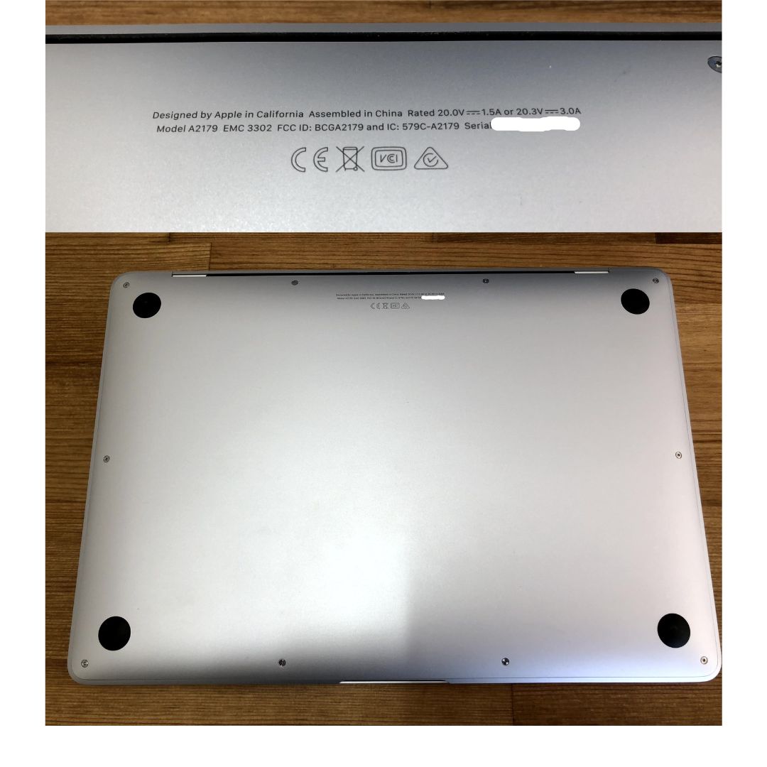 ジャンク】MacBook Air A2179 2020モデル SSD256GB 13インチ 画面不良