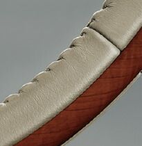 ◯純正部品ホンダ N-BOXプラスステアリングホイールカバー 本革製 ステアリングガーニッシュ装備車用 ベージュ×ブラウンステッチ