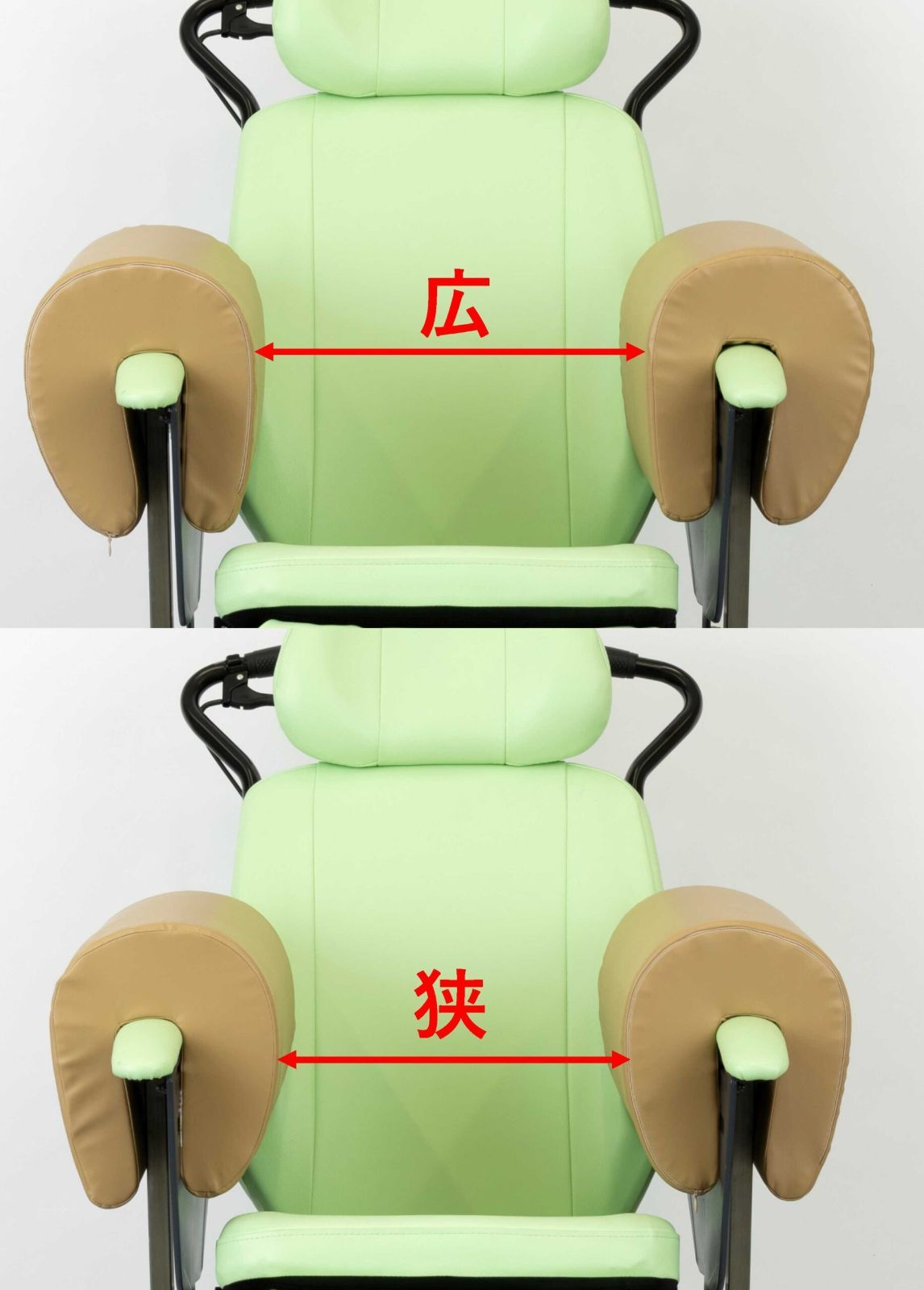 サイドクッション ひじスポっ 合皮 ブラウン