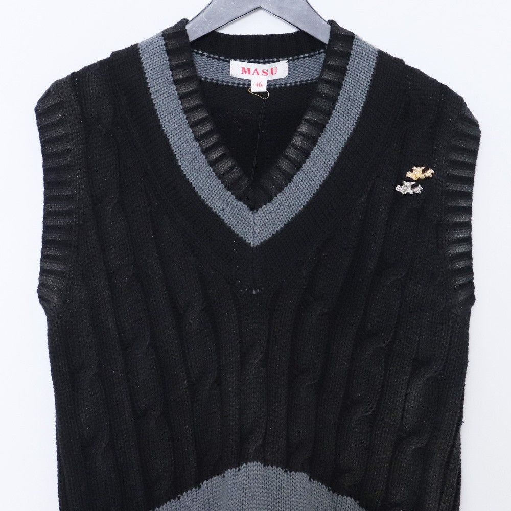MASU 25SS エムエーエスユー ニットベスト ブラック 48 新品 8006001937163_1.jpg?v=