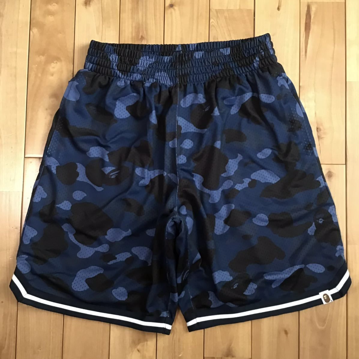 Blue camo Mesh Basketball Shorts Lサイズ a bathing ape BAPE エイプ ベイプ アベイシングエイプ  メッシュ バスケ ハーフパンツ