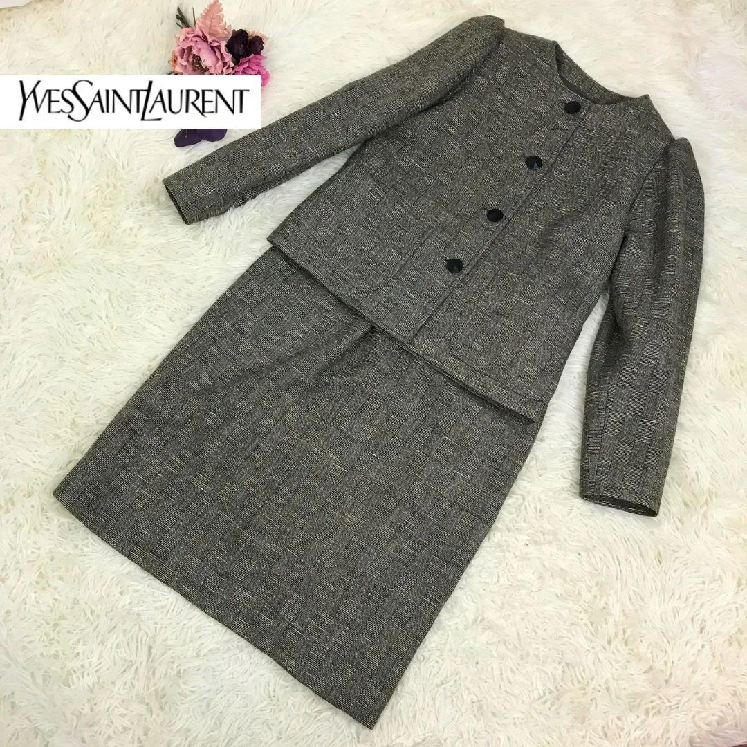 イヴ・サンローランのスーツ(スカート) SAINT LAURENT - 美品 Vintage イヴサンローラン Yves Saint