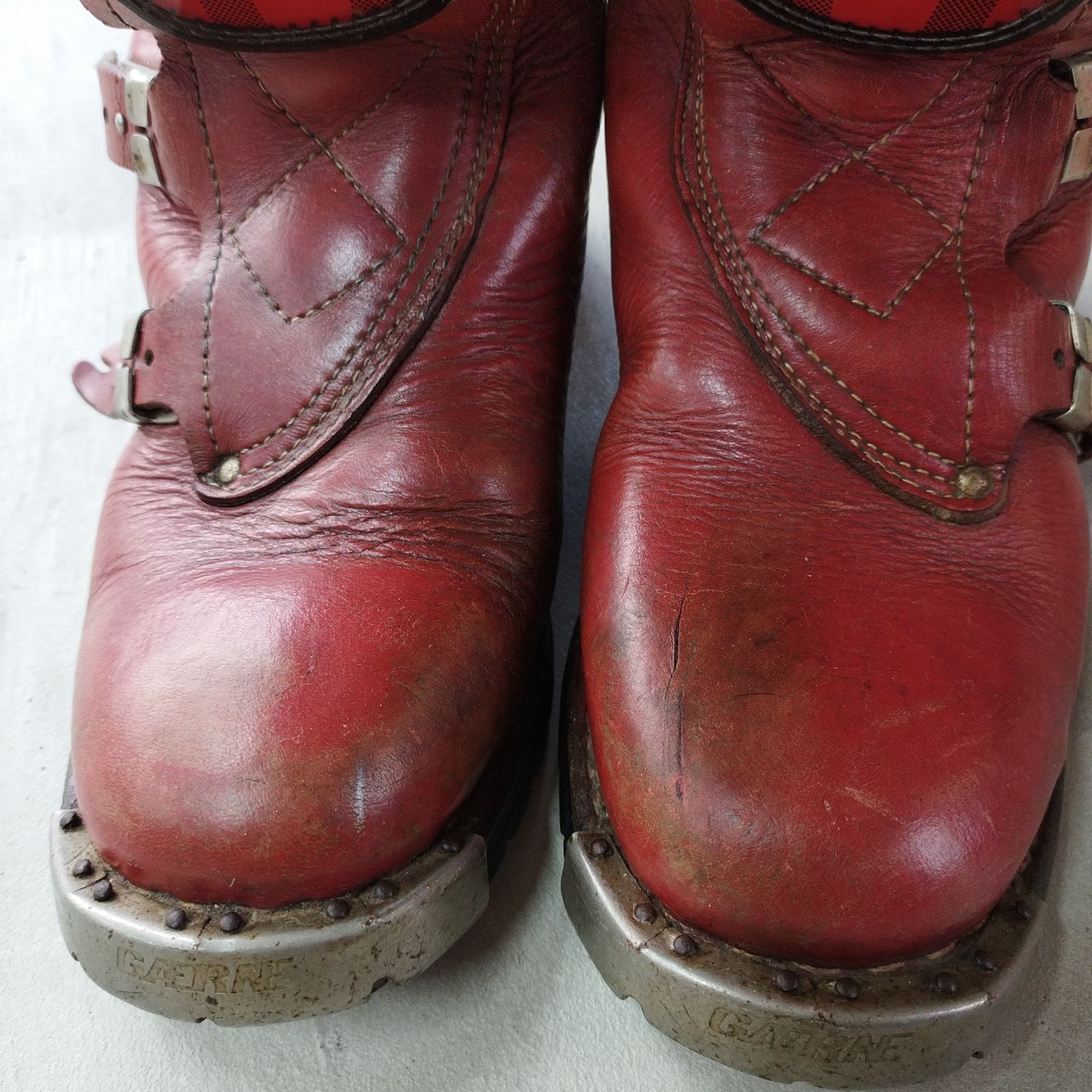 ガエルネ GAERNE オフロードブーツ 80年代ヴィンテージ RED - メルカリ