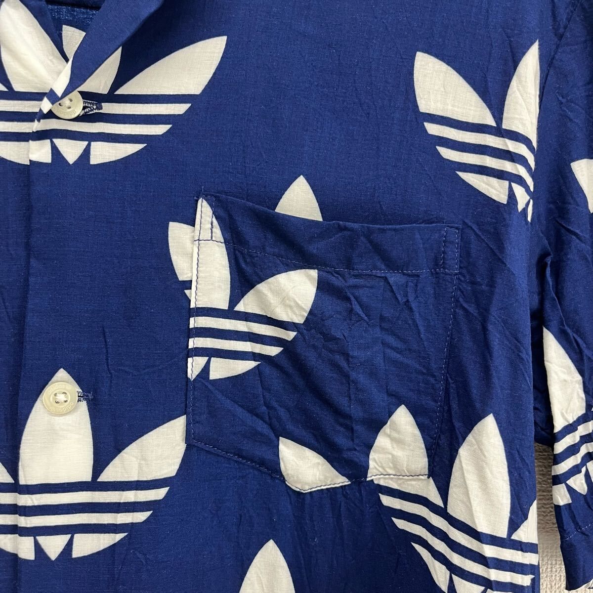 アディダス NIGO アロハシャツ XO トレフォイル 総柄 ネイビー 25周年 adidas Originals by NIGO アディダスオリジナルス バイニゴー