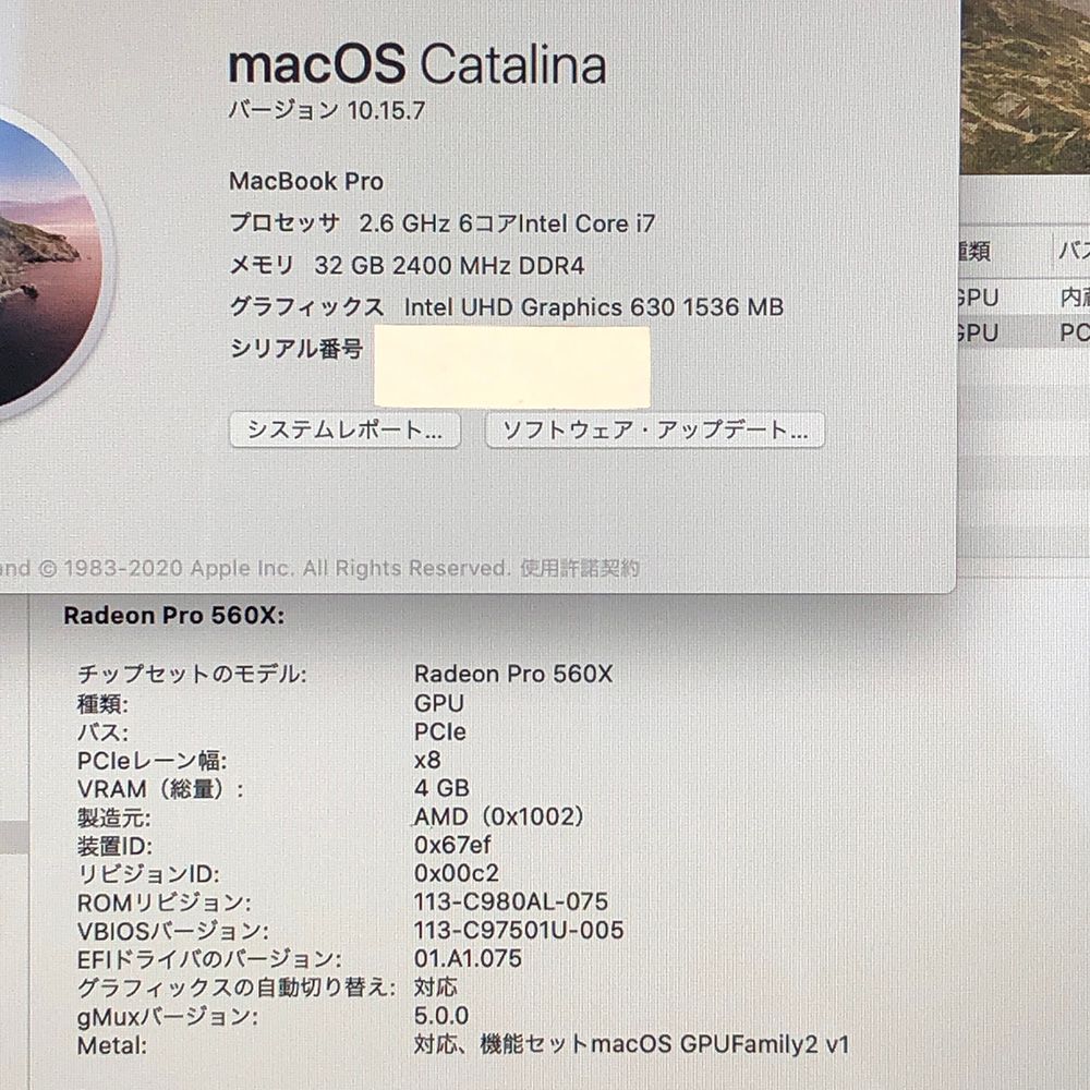 Apple - ◆ジャンク品・本体のみ◆Apple MacBook Pro (15インチ 2018)【Radeon Pro 560X・i7・32GB・512GB】★バッテリー異常 他　A1990 EMC3215/LT-JUNK-250830（329568） ◇ジャンク品・本体のみ◇Apple MacBook Pro (15インチ 2018