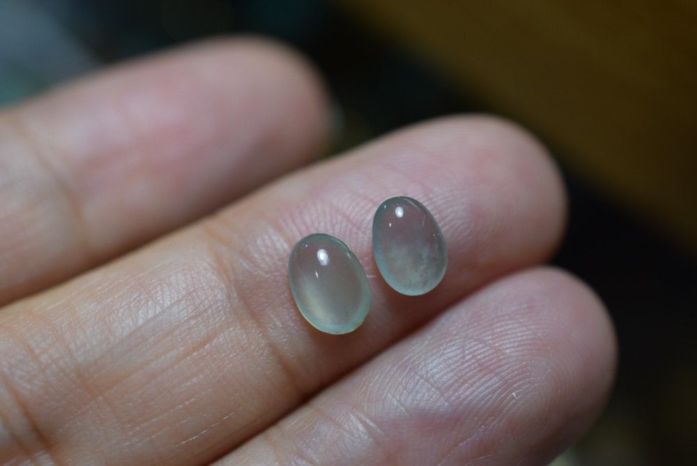 RS7-100宝石質 近円 氷藍緑 天然グアテマラ産 藍水 A貨 本翡翠 ルース RS7-172 極上品真ん丸宝石質高氷種氷藍緑天然グアテマラ産