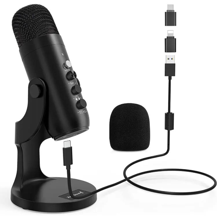 ZealSound USB マイク コンデンサー マイク PC マイク 卓上マイク 単一 ...