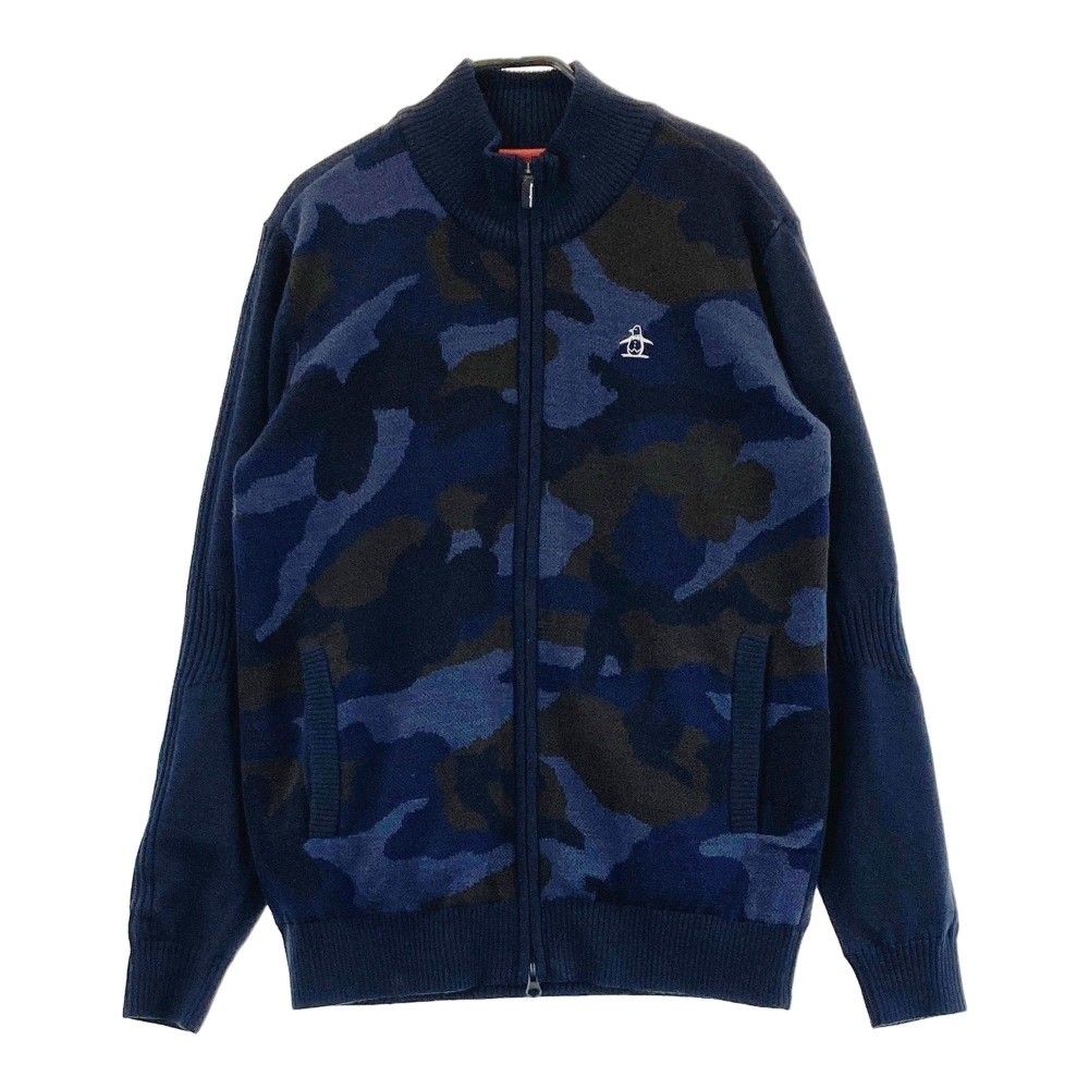 サイズ L MUNSING WEAR マンシングウェア 裏地付きジップジャケット カモフラ ネイビー系 240101442991 ゴルフウェア メンズ ストスト