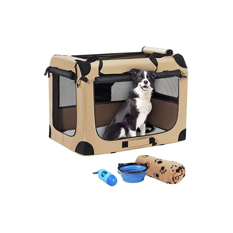 Petprsco犬用キャリーバッグペットキャリー ソフトクレート中小型犬大型猫4面メッシュ 折りたたみ ペットケージ60x42x42 Petprsco犬用キャリーバッグペットキャリー ソフトクレート中小型犬大型猫4面メッシュ 折りたたみ ペットケージ60x42x42cm省スペース頑丈耐久変形しない  車用 病院 キャンプに 室内外兼用 1 Amazon | Petprsco犬用キャリーバッグペットキャリー ソフトクレート中小型犬 ...