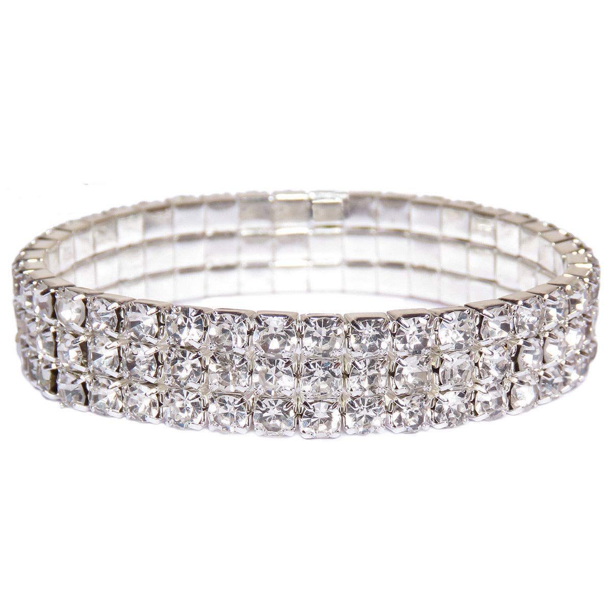 アンクレット レディース ステンレス ホワイト ジルコニア 足首 伸び縮み豪華 一連 二連 Deelfel 三連 四連 五連 揃い ピカピカ ダイヤアンクレット パーティ ファッション