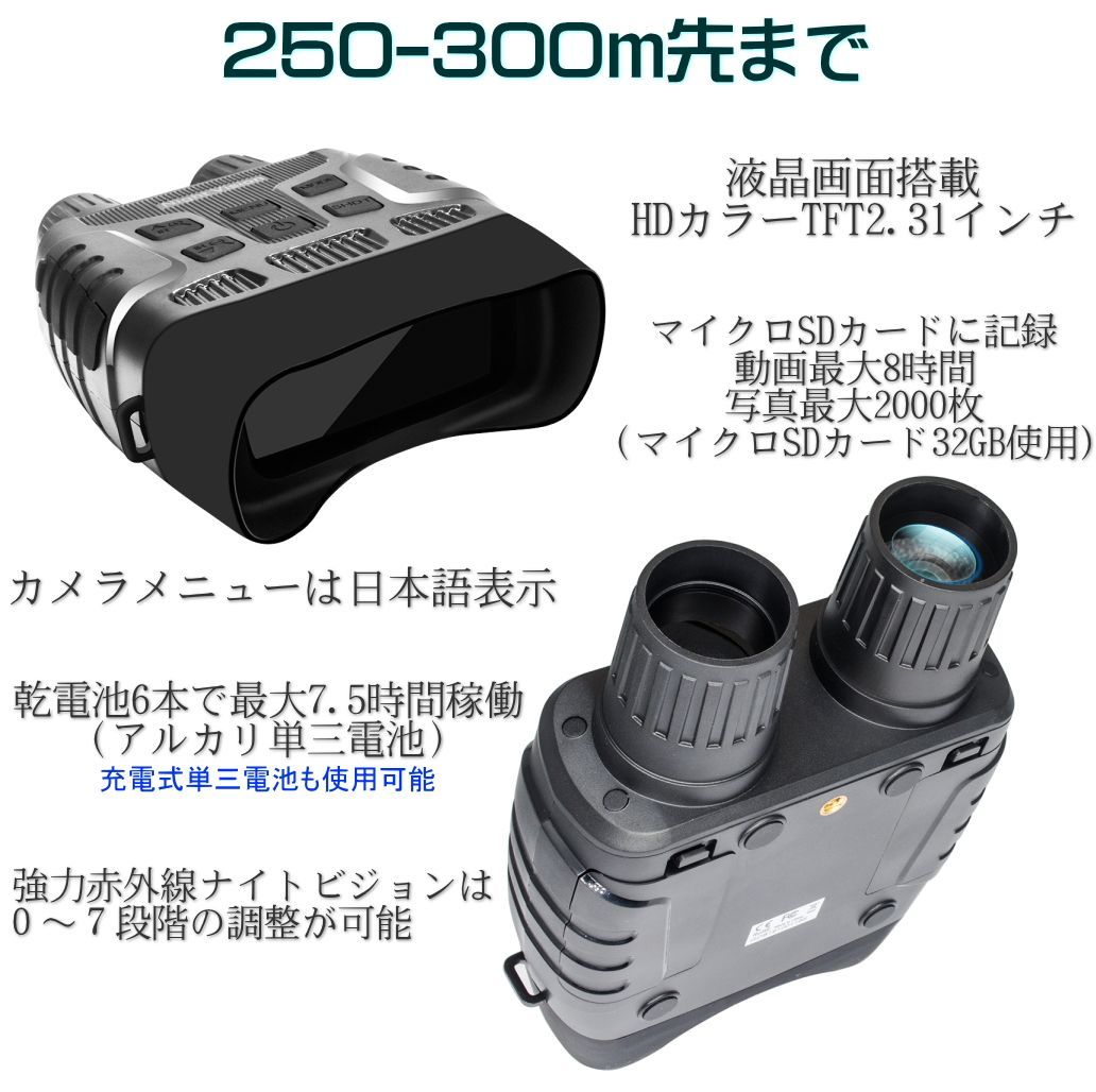 正規品 TB-NV80 960P 高画質 暗視 カメラ 付き ナイトビジョン 双眼鏡