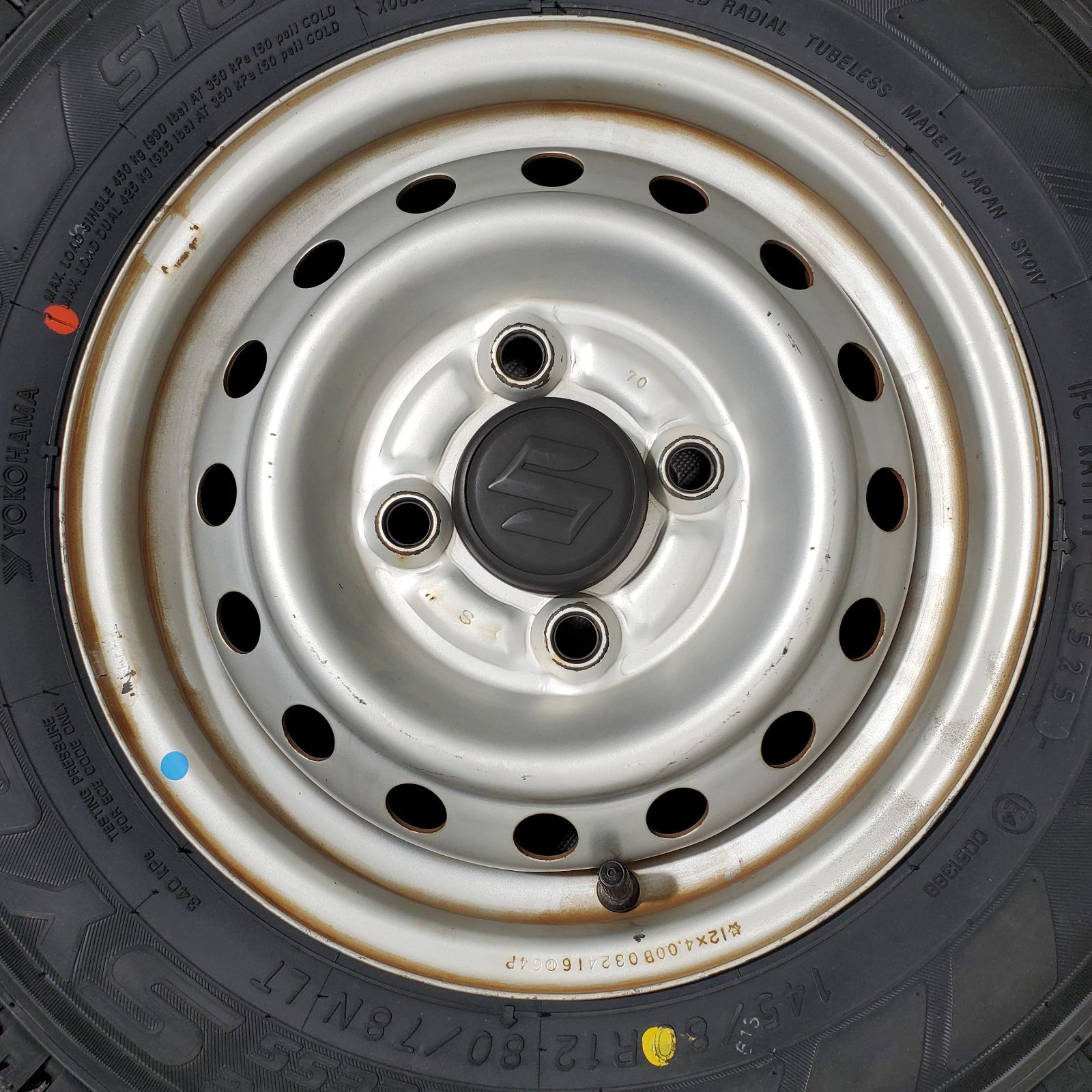 25年製 タイヤ 145 80R12 80 78N LT ヨコハマ SY01 スズキ キャリィ エブリィ スタッドレスタイヤ 冬タイヤ 1071R