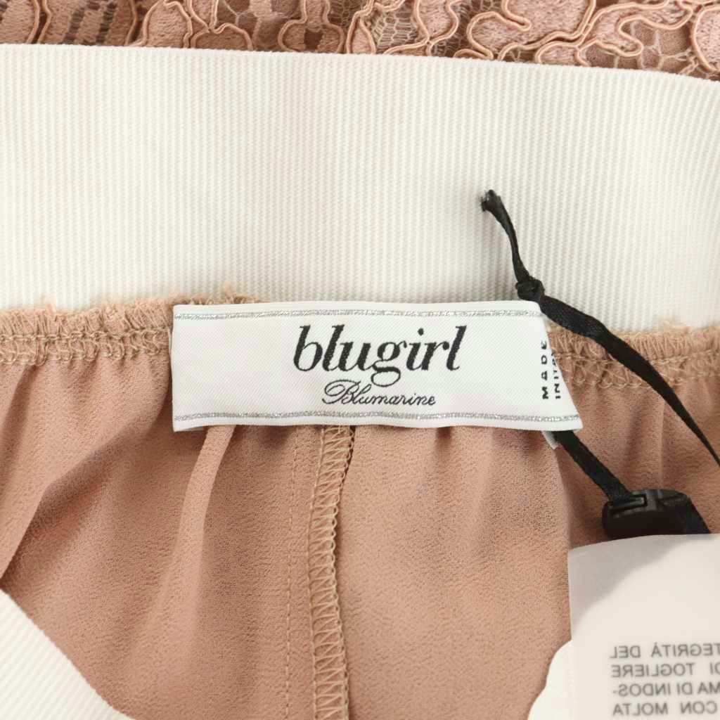 美品 Blumarine ブルマリン ベージュピンク レースフレアスカート ブルーガール ブルマリン BLUGIRL BLUMARINE フレアスカート