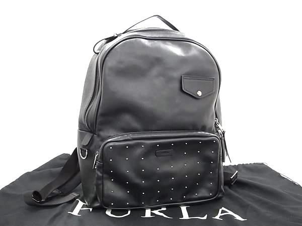 □新品同様□ FURLA フルラ レザー スタッズ リュックサック バック □新品同様□ FURLA フルラ レザー スタッズ リュックサック バック