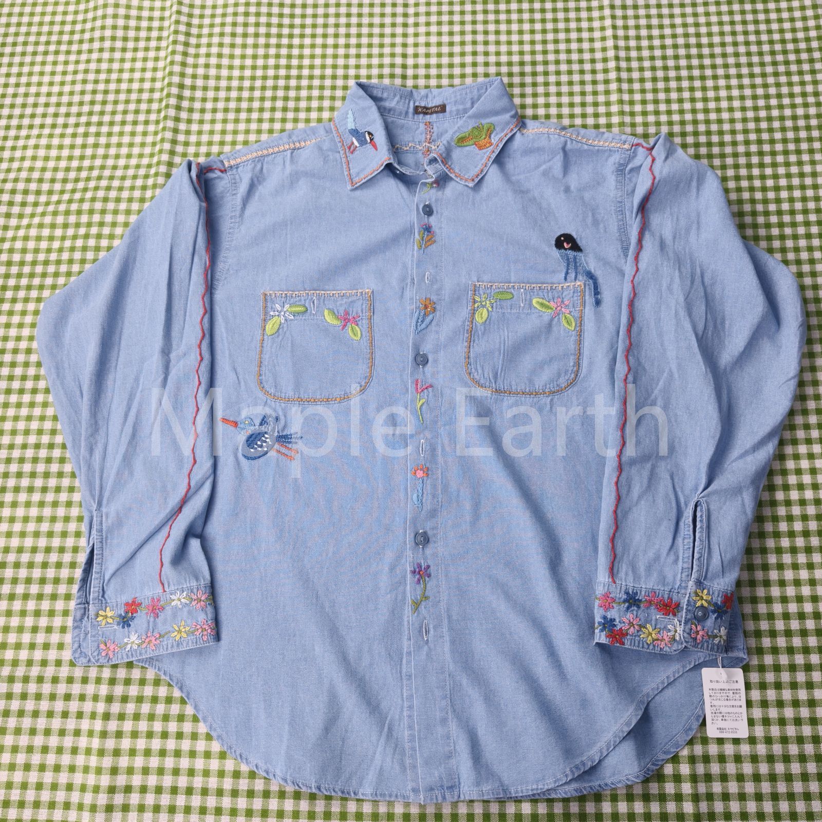 KAPITAL 24AW 平田和宏 刺繍入りスタンド 長袖シャツジャケット Y99