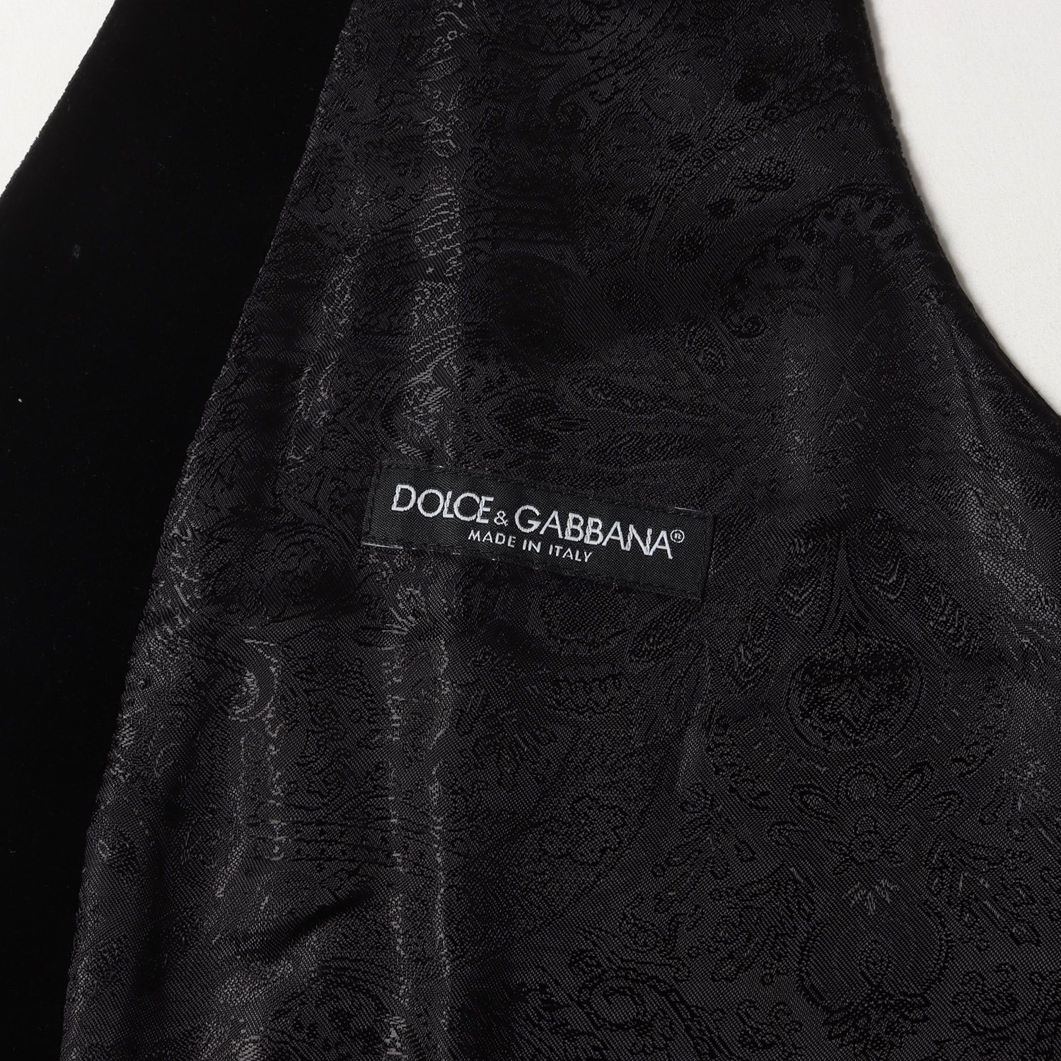 ドルチェ&ガッバーナ☆ベスト☆ジレ☆メンズ☆ベロア☆美品☆イタリア製 Dolce & Gabbana(ドルチェ&ガッバーナ) ベスト・ジレ(メンズ
