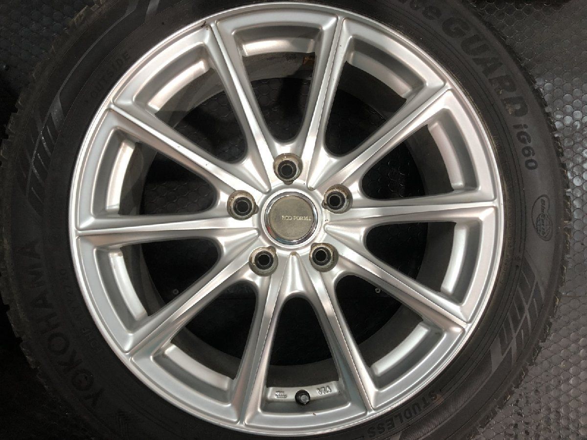 【YOKOHAMA iG60 205/55R17】スタッドレス【ECO FORME SE-15 17インチ 7J5HPCD114.3+53】20年製 ヴォクシー ノア エスクァイア等　(MTE964)クレジットカード QRコード決済可能 YOKOHAMA iG60 205/55R17】スタッドレス【ECO FORME SE-15 17インチ