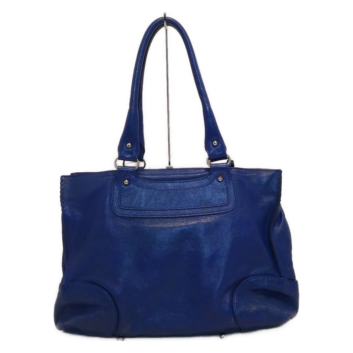 ★激レアカラー★ セリーヌ　トートバック　生地　レザー　CELINE CELINE(セリーヌ) トートバッグ - ブルー レザー - メルカリ