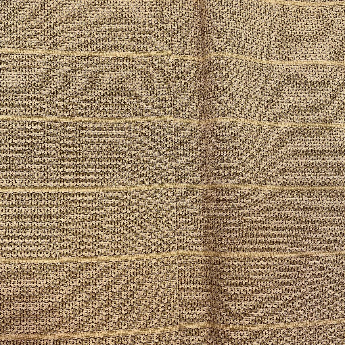 紬 身丈161cm 裄丈62.5cm S 袷 ヱ霞 草花 焦茶色 正絹 美