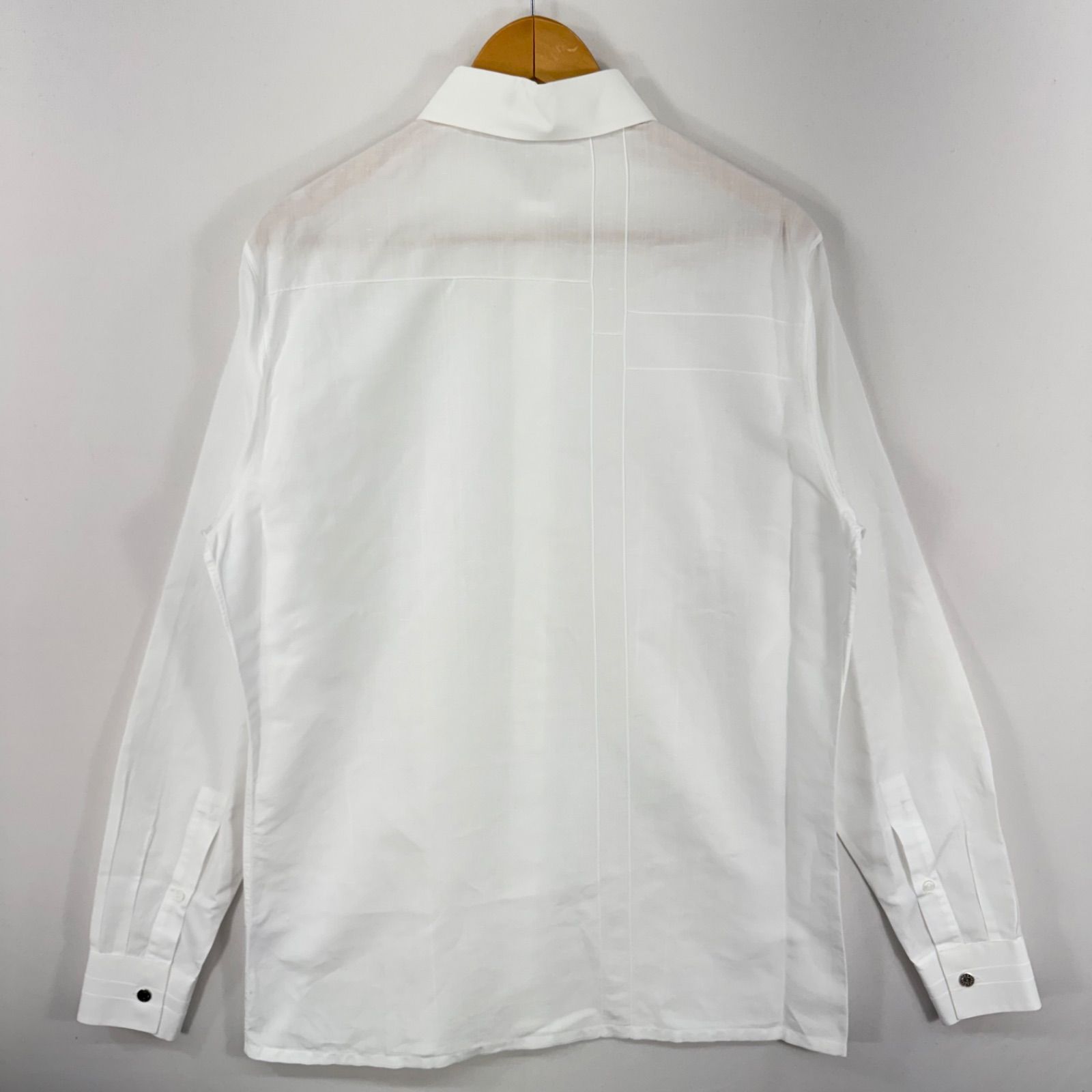 HERMES エルメス メンズ 長袖シャツ ホワイト サイズ39 15 1/2 15 
