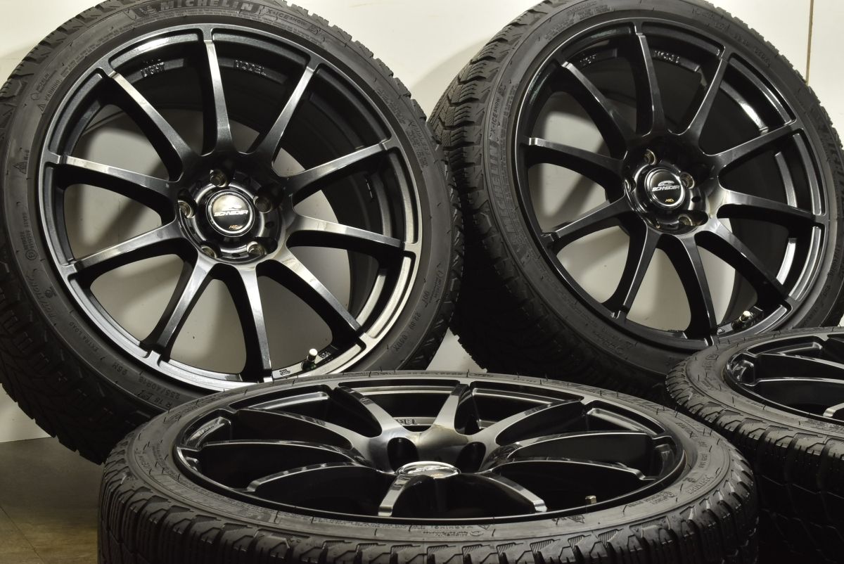 程度良好 シュナイダー 18in 8J 45 PCD114.3 ミシュラン X-ICE SNOW 235 40R18 シビック インサイト GRヤリス インプレッサ