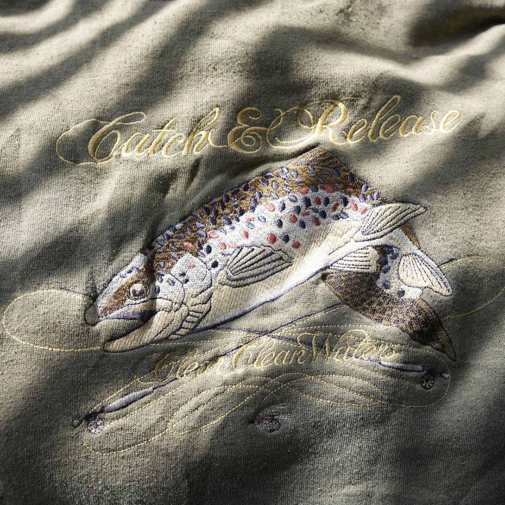 DANAGGERS スウェット トレーナー 刺繍 魚 フィッシング