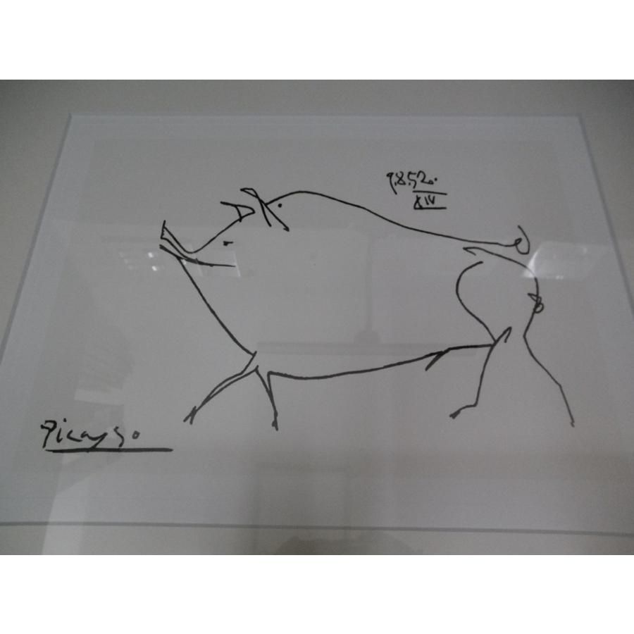 中古品 額付 アートポスター Pablo Picasso パブロ・ピカソ Le