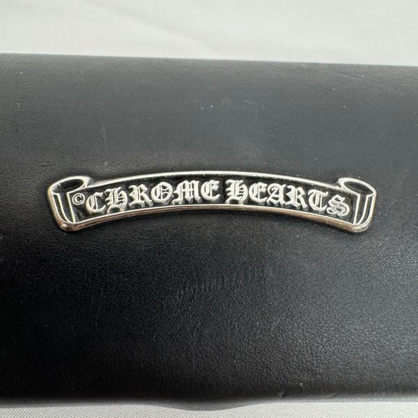 CHROME HEARTS/クロムハーツ スクロールラベル レザーメガネケース CHROME HEARTS 銀座店 クロムハーツ 美品 スクロールラベル