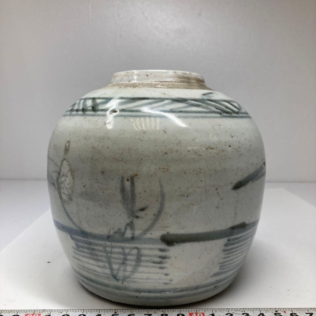 中国民国時代 青花壺 高さ15.5㎝ タヒオ 東な6-0906① 中国 青磁