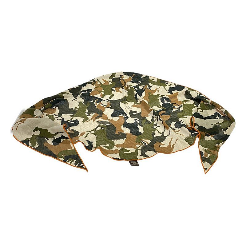 HERMES / エルメス | 馬 カモフラージュ カシミヤ ロサンジュ ひし形  