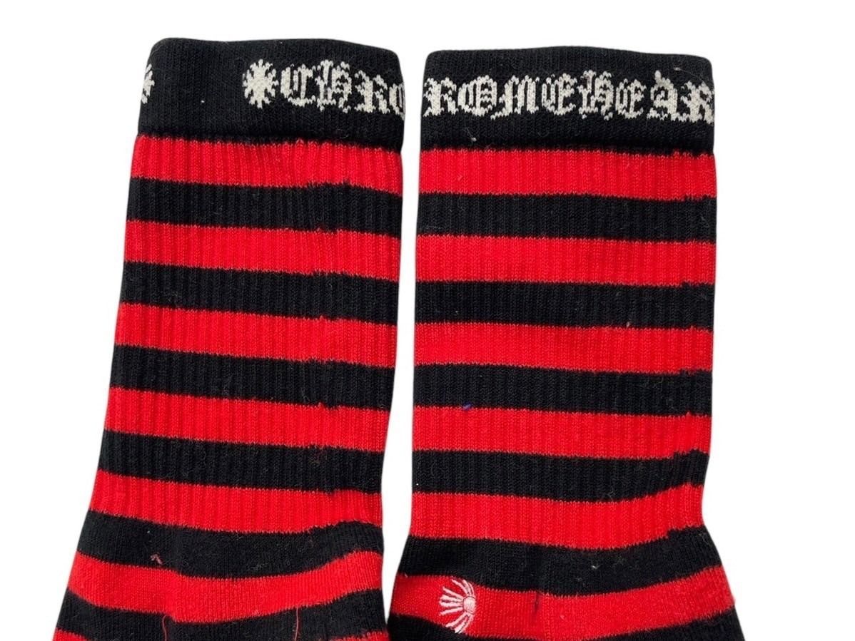 CHROME HEARTS ストライプソックス　靴下 楽天市場】CHROME HEARTSClassic Stripe Socks - Blue / Redクロム