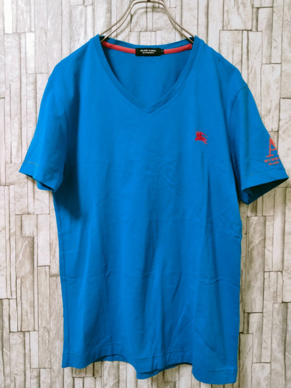 BURBERRY BLACK LABEL 青 Vネック Tシャツ サイズ3 BURBERRY BLACK LABEL Vネックシャツ サイズ3 - メルカリ
