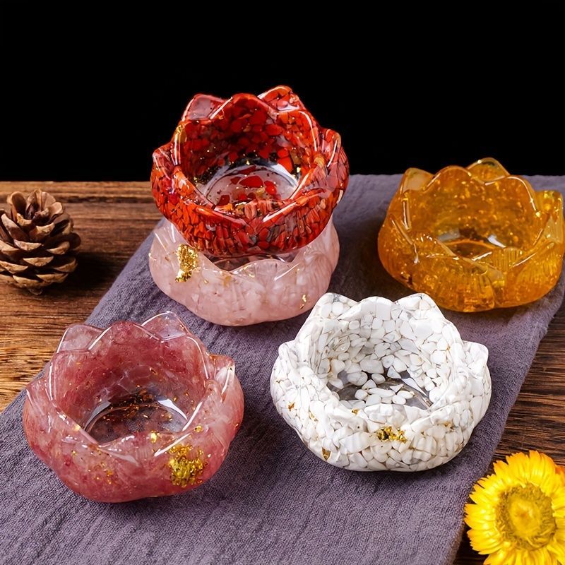 小物入れ クリスタル ロータスボウル 灰皿型 蓮の花 収納ケース