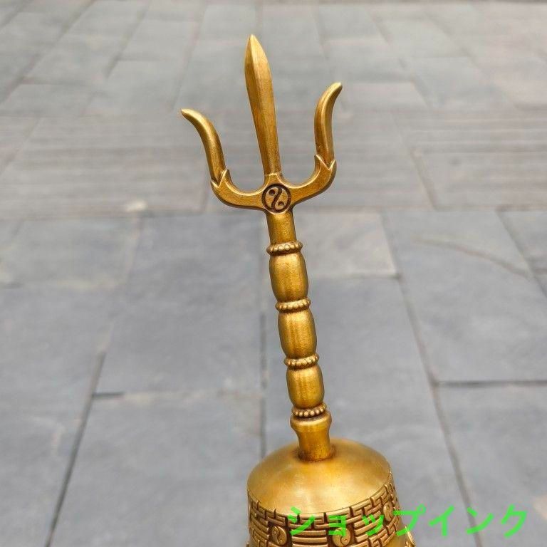 銅製 太極八卦 三叉手鈴 法器 装飾品 工芸品 美術品 置物 銅製 太極八卦 三叉手鈴 法器 装飾品 工芸品 美術品 置物 法