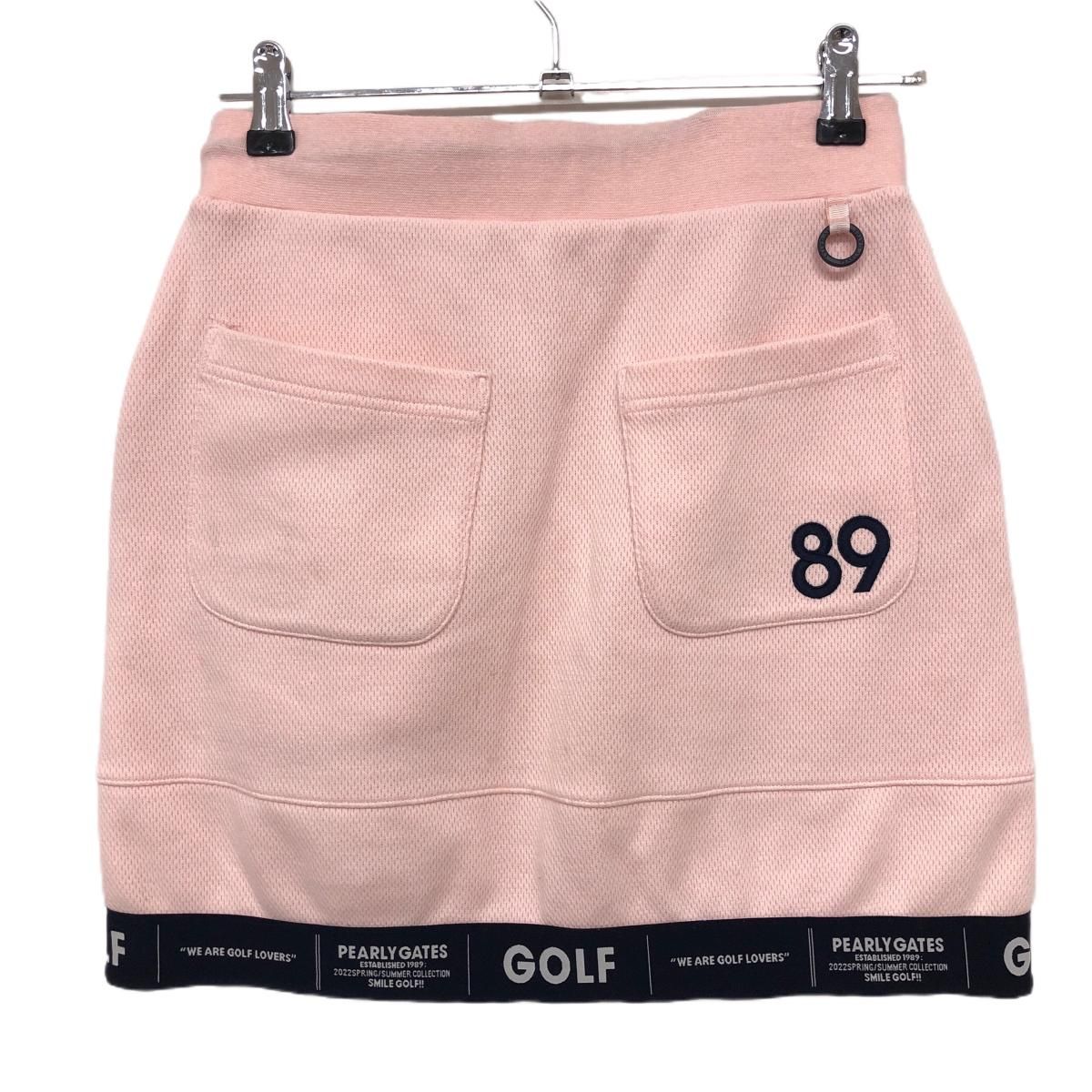 PEARLY GATES ピンク スカート パーリーゲイツ スカート ピンク×ネイビー 織生地 ウエストゴム