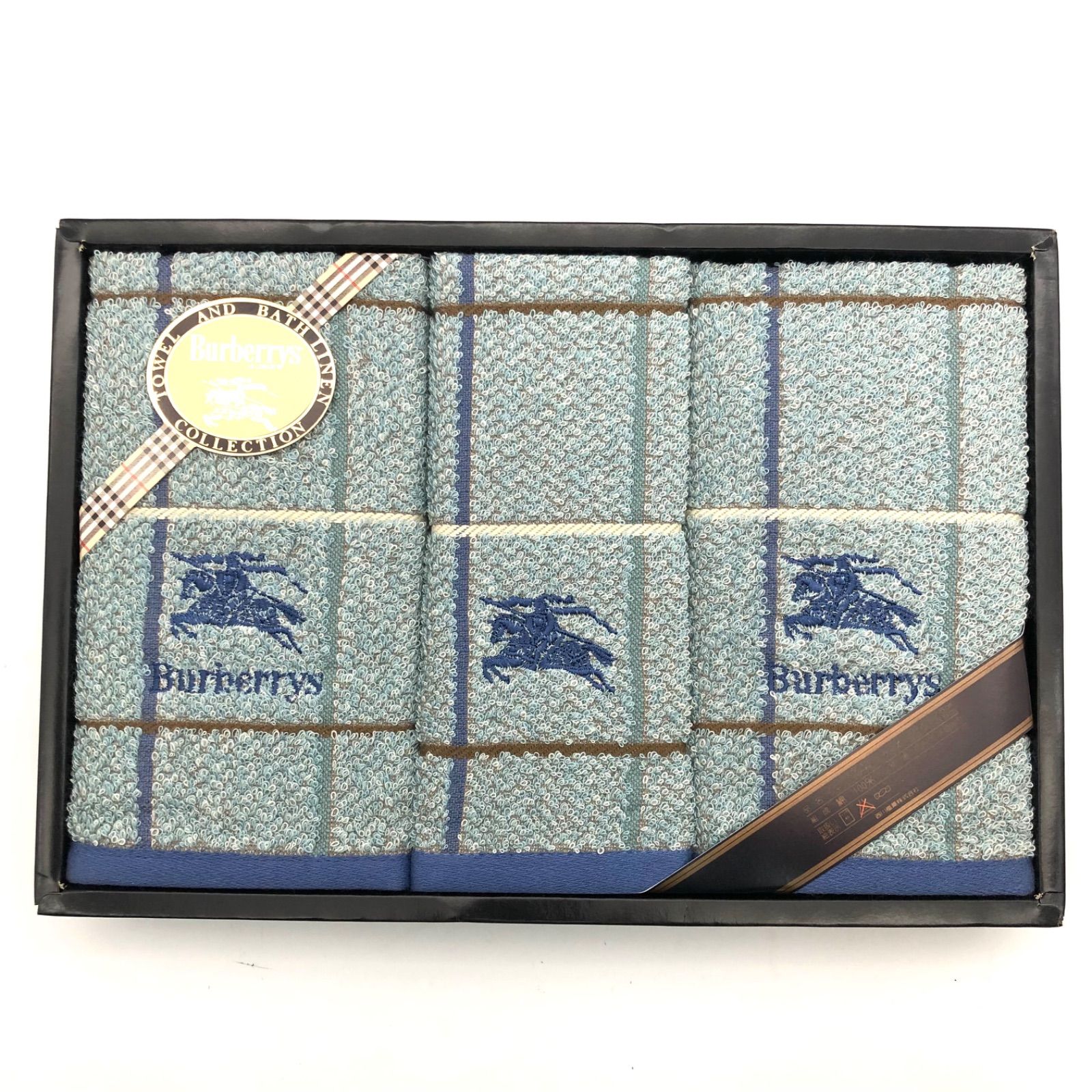 BURBERRY - BURBERRYタオル3枚セット バーバリーフェイスタオルバスタオルセット三枚刺繍チェックお得