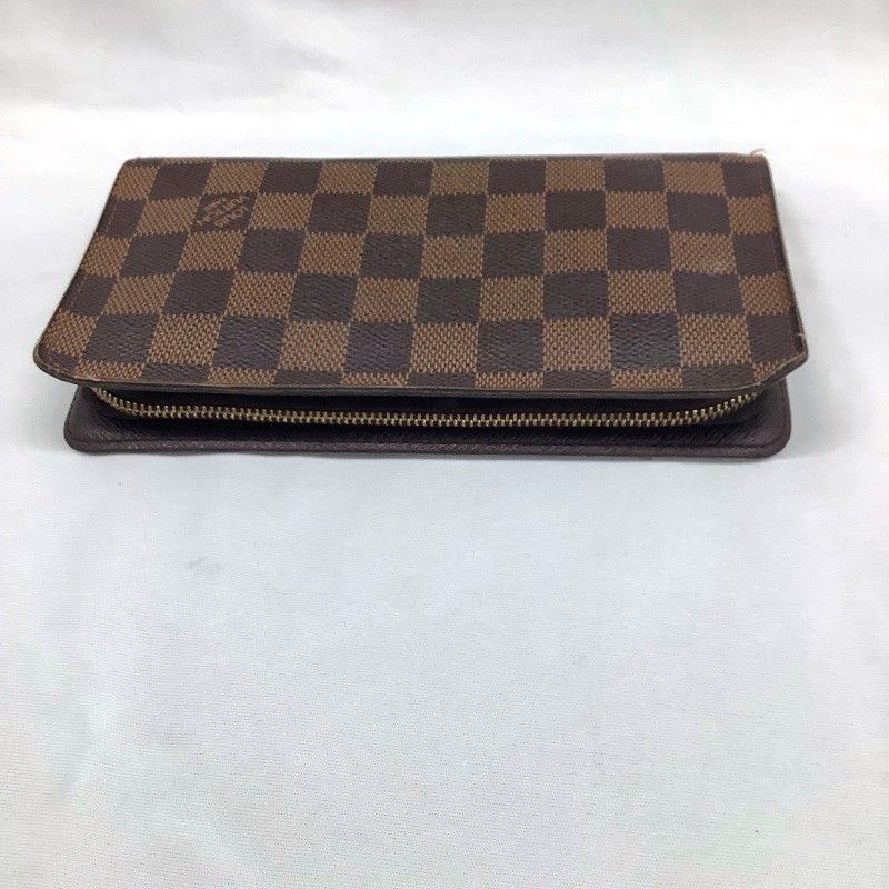 ルイ ヴィトン LOUIS VUITTON ラウンド ファスナー 長財布 ダミエ エベヌ ポルト モネ ジップ N61728 細か CA1005 【